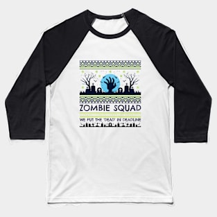 Zombie Squad Ugly Sweater Halloween Baseball T-Shirt